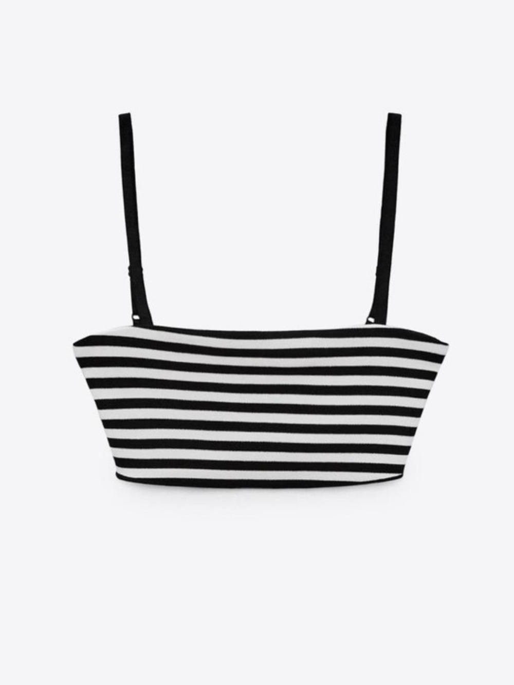 Zara Stripped Crop Top Black & White, size S, like new!